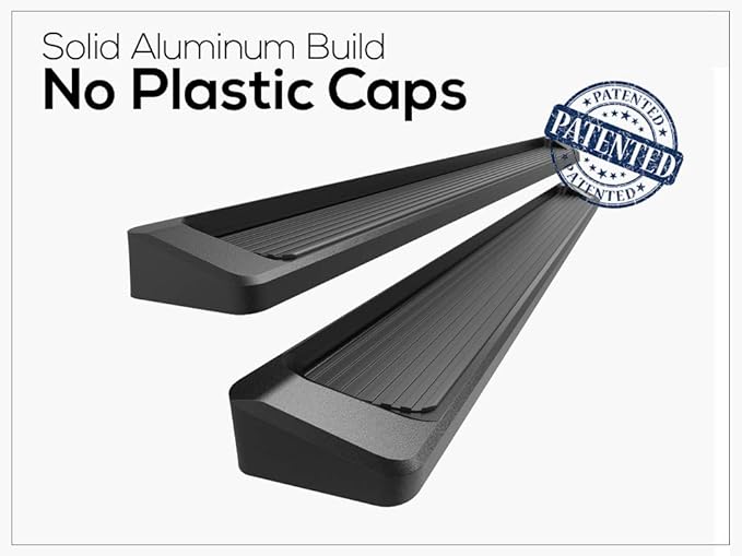 APS Black Running Boards Style Compatible with Ford F150 2015-2025 Regular Cab & F-250 F-350 Super Duty 2017-2025 (Nerf Bars Side Steps Side Bars)