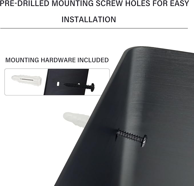 G-Sunny Garage Paper Towel Holder,Aluminum Wall-Mount Paper Towel Holder for Enclosed Trailer,Shop,Garage,Storage,5th Wheel,RV (Matte Black)