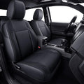 LUCKYMAN CLUB Tacoma Custom Fit Seat Covers for 2024 2025 Tacoma Crew Cab with Faux Leather (Black)