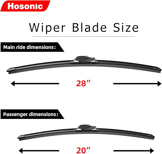 Windshield Wipers - 28"+20" Wiper Blades, Compatible with Audi A8, Q7, S8, SQ7 Windshield Wiper Blades, Double Service Life (Set of 4)