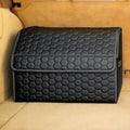 Cargo Organizer 17.7" - Compact Storage Totes With Lids For SUV, Sedan Or Truck - Durable Car Crate For Travel Essentials - Unique Gifts For Dad (Black 17.7)