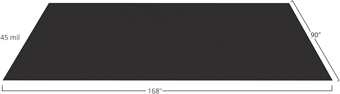 G-Floor Lite Diamond Tread Pattern Midnight Black Vinyl Rollout Garage Flooring Protector Mat for The Garage and Beyond - 7'6" x 14' Size