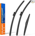 HULADAED® 24'' 20'' 15'' Windshield Wipers Replacement for Volvo XC90 2022-2016,Silicone Front Rear Wiper blades for MY Car-All Weather & Quiet(3 PACK)