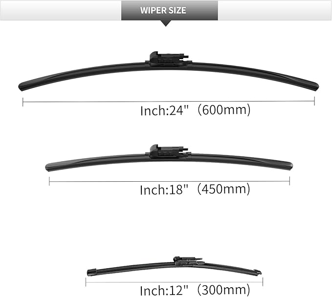 Replacement for BMW X1 2009-2015 Windshield Wiper Blades, 3 Pieces of Car Front and Rear Window Wiper Blades for BMW X1 2009 2010 2011 2012 2013 2014 2015