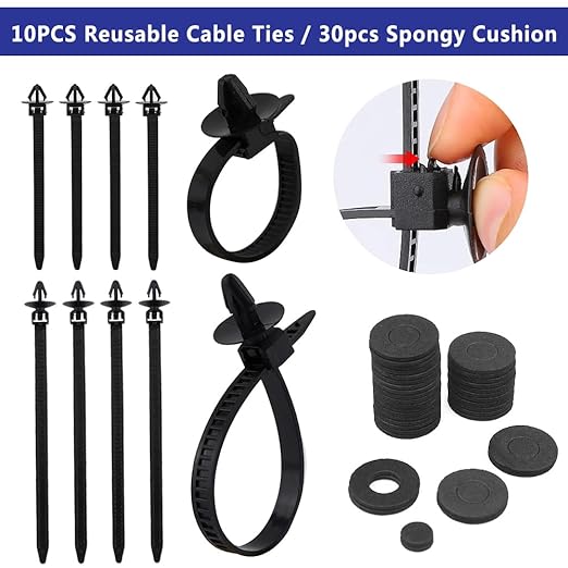 Car Push Retainer Clips 845pcs with 24Most Popular Push Pins for Automotive Parts Sizes Auto Push Pin Screw Clips with 10 Cable Ties and Blue Fastener Remover for Ford GM Toyota Honda Chrysler Nissan