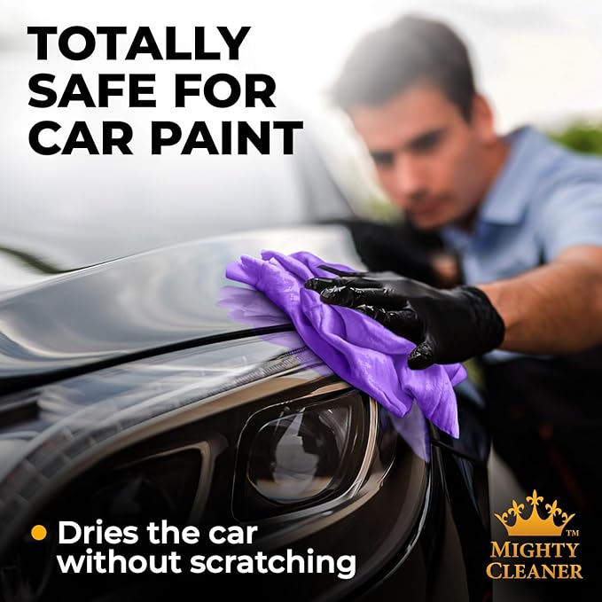 Premium Shammy Cloth for Car Drying - Super Absorbent Reusable Chamois Towel - Scratch-Free Car Drying Towel (26'x17')