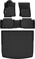 Binmotor-Floor Mats & Cargo Liner for Mitsubishi Eclipse Cross 2022-2025, TPE All Weather Car Floor Mat Rubber Liners for Eclipse Cross Accessories Cargo Trunk Mat-Black