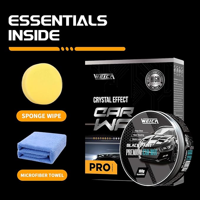 Car Wax for Dark Color Cars | Black, Charcoal, Midnight Blue | Liquid Depth & Sun Swirl Defender | 180g