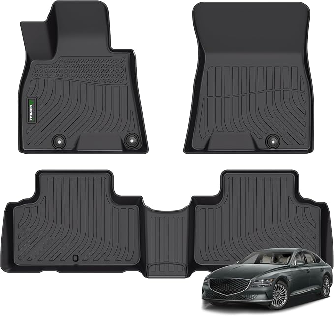 ANBINGO®-Floor Mat for Genesis GV80 2021-2026 5 Seats,TPE All Weather Protection GV80 Car Floor Liners Front & Rear Row Waterproof GV80 Accessories