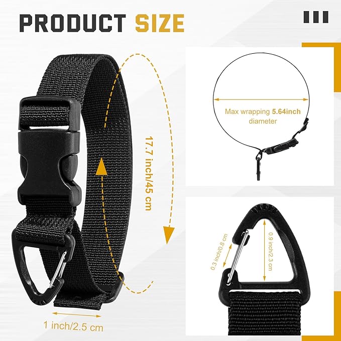 36 Pack 17 Inch Adjustable Extension Cord Holder Organizer with Triangle Clips Heavy Duty Storage Straps Extension Cord Hanger for Men Workshop and Garage Organization and Storage (Black)