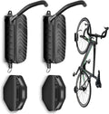 Swivel Bike Wall Mount, Bike Wall Hanger and Hooks, Hanging Bike Rack for Garage, Wall Bike Rack Easy to Load and Unload Can Hold Up to 77 lbs, 2 Pack, Black