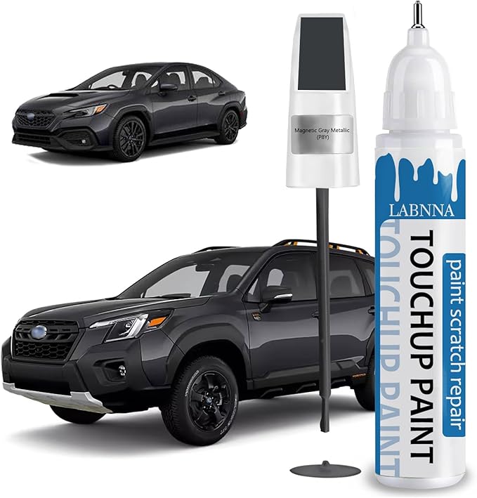 Magnetic Gray Metallic(P8Y) Touch Up Paint for Subaru-Exact Match 2 in 1 touchup Paint Pen for Chips and Nicks Repair Car Paint Scratch Repair Kit