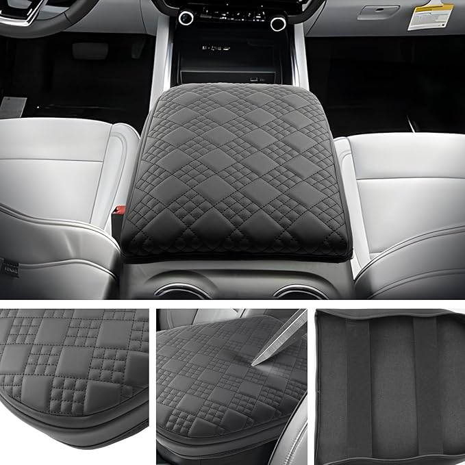 SXCY for 2025 Chevy Tahoe Suburban Armrest Cover Pad for 2025 Chevrolet Tahoe Accessories 2025 Tahoe Suburban Center Console Cover 2025 Tahoe Middle Console Cover Add Soft Cotton Cushion (Added-Pad)