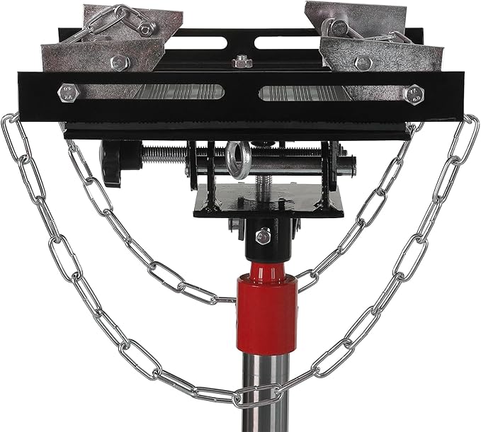 Hydraulic Transmission Jack 1322 LBS (3/5 Ton) Capacity 33.8"-72.8" Lifting Height 2 Stage Hydraulic Telescoping Jack, Trans Jack Stand Heavy Duty with Foot Pedal and 360° Swivel Wheel, Red