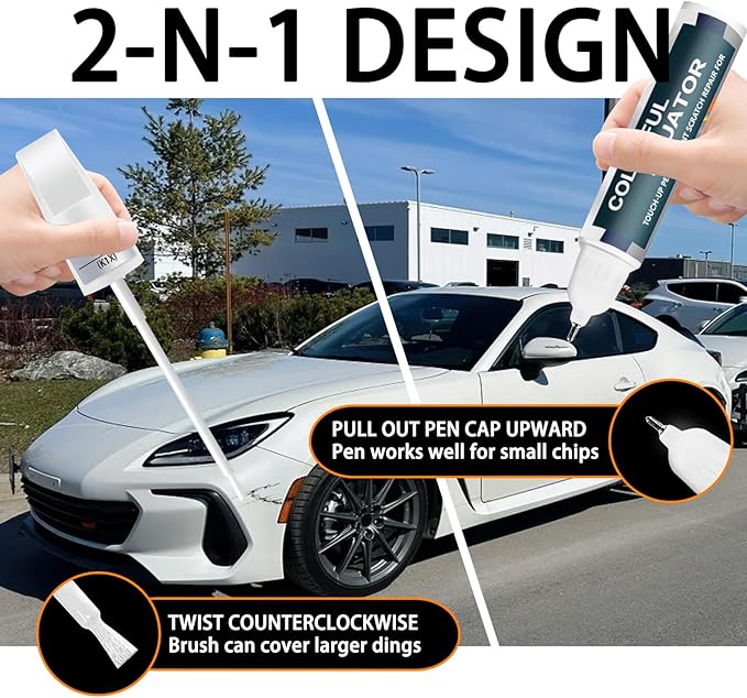 Crystal Black Silicae(D4S) Touch Up Paint Compatible with SUBARU, Car Paint Pen Scratch Repair Two-In-One Touch Up Paint, Premium Car Scratch Remover for Deep Scratches