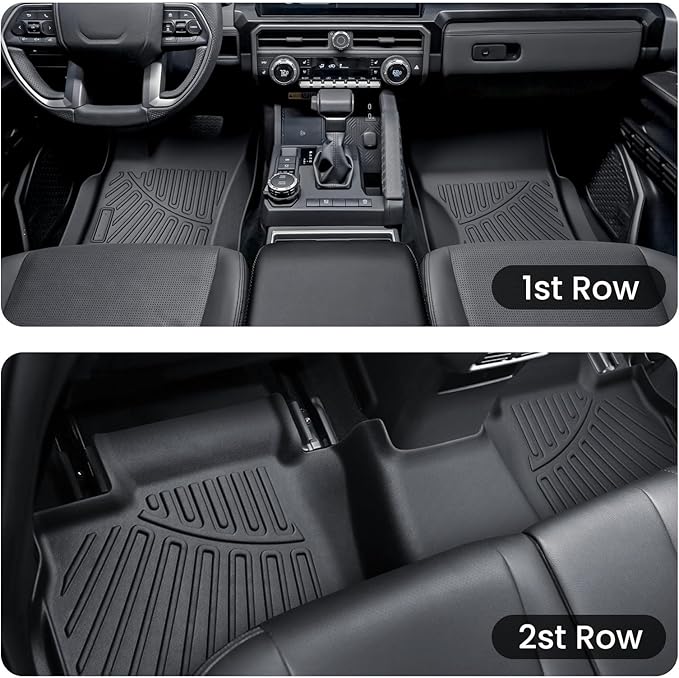Floor Mats for 4Runner 2025, All Weather Floor Mats Floor Liners Compatible with Toyota 4Runner Accessories 2025 Anti-Slip Mats Black (Not Fit Hybrid and 7Seats)