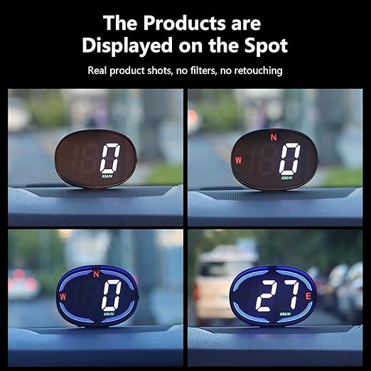 H2 GPS Speedometer Digital Speedometer GPS HUD Universal All Cars Head Up Display Vehicle Speed Compass MPH KMH Speed Gauge Plug and Play