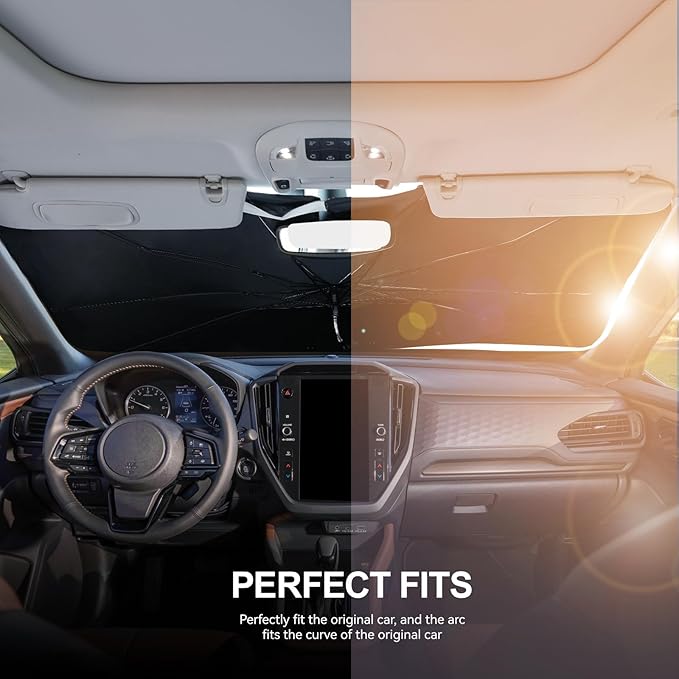 2019-2024 Upgraded for Subaru Forester Sunshade, Portable Foldable Sunshade Accessories, [Nano Ice Crystals Coating] UV Protection, Keeps Interior Cool (for Subaru Forester 2019-2024)