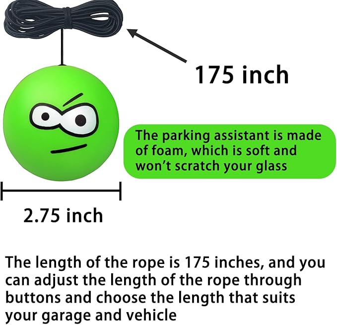 2 Pack Garage Parking Aid - Double Car Parking Assist System with Telescopic Adjustable Length