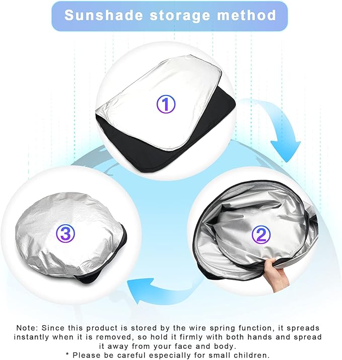 SXCY Sunshade for 2019-2024 Ram 1500 Windshield Sunshade - Foldable UV Rays Sun Protector