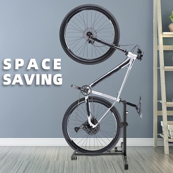 Foozet Bike Stand,Vertical Bike Rack Garage,Space-Saving Rack with Adjustable for Garage & Apartment, Bike Storage for Indoor Storage (1 pack)