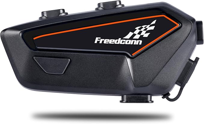 FreedConn F1 Motorcycle Helmet Bluetooth Headset with CVC Noise Cancellation, Stereo Music, Bluetooth 5.2, IP65 for Motorcycle Touring, Snowmobile/ATV