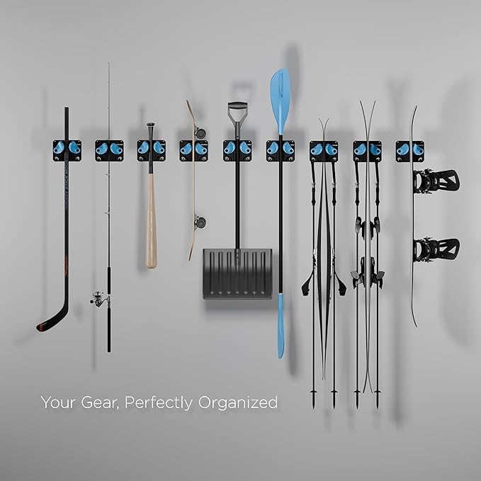 Ultimate Ski & Snowboard Wall Rack | Secure, Non-Slip Storage | Fits Any Ski/Board | Garage Organization | Ski Storage Rack | Snowboard Storage Rack | Winter Gear Organizer | 6 Pck