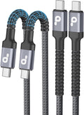 PRAKIE USB C Cable 3FT, 2Pack USB-C to USB-C Charger Cable, USBC Fast Charging Nylon Braided USBC iPhone Charger Cord Compatible with iPhone 16/15/Pro Max/PlusSamsung Galaxy S23/LG/Switch
