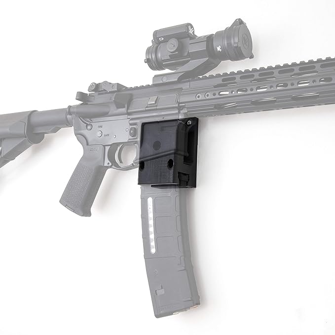 Spartan Mounts Locking .223/5.56 Rifle Mount Wall Display | Low Profile Floating Design Vertical and Horizontal Mounting Solution | Gun Room Safe Storage Organzation | Made in USA