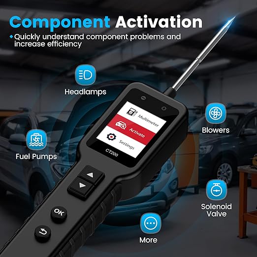 Automotive Circuit Tester, Power Circuit Probe Tool, 12-24V Electrical Short Open Breaker Circuit Finder, CT200 Auto Electrical Circuit Tester, Car Fuse Tester, Automotive Tool