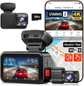 REDTIGER ViewClear 70 4K+2.5K Dash Cam Front and Rear, STARVIS 2 IMX678 x Wondrix™ Sensor, Dual HDR Hyper Night Clarity, 5.8GHz WiFi 6, 30MB/S Fast Download, Dash Camera with 24H Parking Monitor