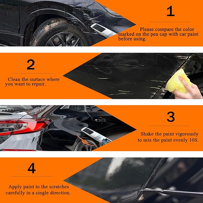 Platinum White Pearl(NH-883P) Touch Up Paint Compatible with Honda, Car Paint Pen Scratch Repair Two-In-One Touch Up Paint, Premium Car Scratch Remover for Deep Scratches