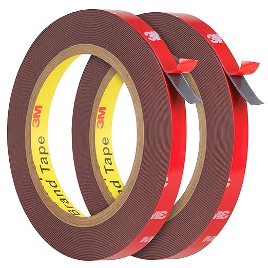 HitLights Double Sided Tape Heavy Duty (2 Pack), Waterproof Strong Mounting Adhesive Foam Tape for LED Strip, Walls, Automotive, Home Office Decor (33FT x 0.4IN)