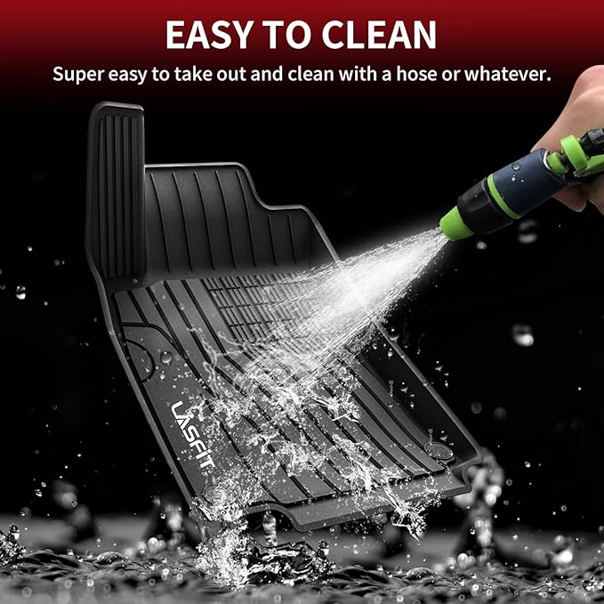 LASFIT Floor Mats for Mercedes Benz GLB 250/35 AMG 2025 2024 2023 2022 2021 2020, All Weather TPE Custom Fit Floor Liners for Mercedes Benz GLB250 & GLB35 AMG 1st & 2nd Car Mats, Black