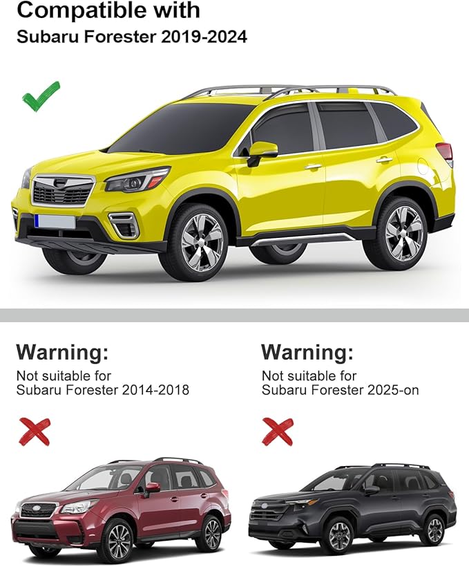 in-Channel Window Rain Guards Intended for Subaru Forester 2019 2020 2021 2022 2023 2024 Extra Durable Window Deflectors Vent Visors Shades Exterior Car Accessories - 4 pcs