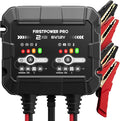 2-Bank, 4A (2A/Bank) Trickle Charger for Car Battery, 12V 6V Car Battery Charger, Automotive Battery Trickle Charger, Battery Maintainer, for Car Motorcycle Lawn Mower AGM, Lithium Batteries