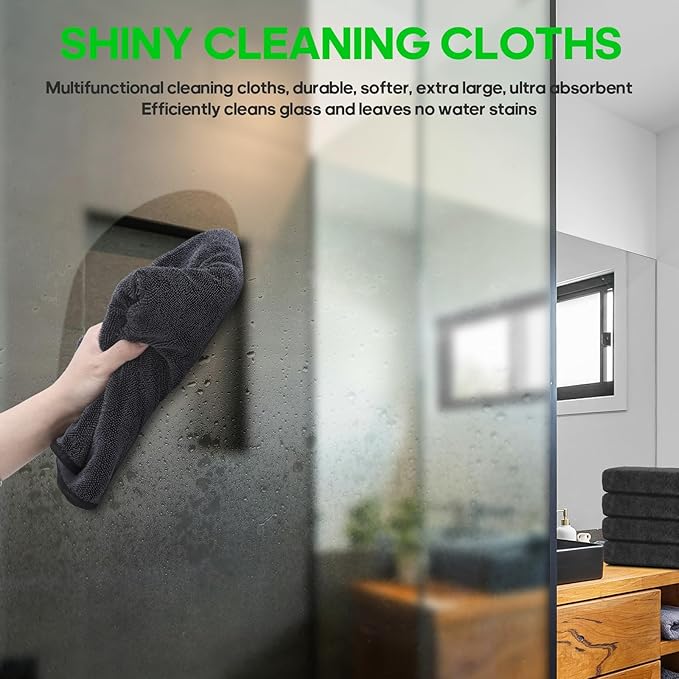 4 Pack Microfiber Towels (36"x 24") Extra Large Ultra Absorbent Drying Towel for Cars and Trucks, Without Streaks, Scratches, or Water Spots