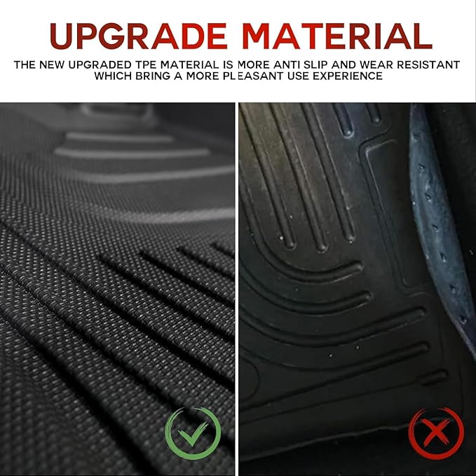 Floor Mats & Cargo Liner Fit for Honda CRV CR-V 2012-2016 LX, SE & EX (Not Fit EX-L & Touring Models) - All Weather Protection Car Floor Liners with Trunk Mat - 1st and 2nd Row Full Set Car Mats Black