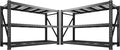 Bepatio 77" W Garage Shelving Heavy Duty, Ultra Wide Storage Shelves 3 Tier Metal Shelving Unit Adjustable Utility Shelves for Garage, Basement, Warehouse, Black 77" W*23.7" D*66”H, 2 PCS