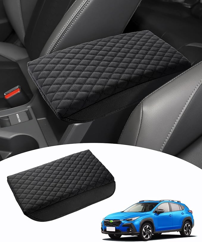 Shademax Center Console Cover Subaru Crosstrek 2024 2025 2026/2024 2025 2026 Impreza Accessories Armrest Cover Cushion Pad Cover PU Leather Middle Console Cover Armrest Seat Box Portector Anti-Scratch