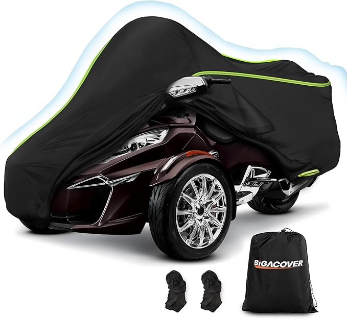 for Can-Am Spyder RT Full Cover 2010-2019, 420D Heavy Duty Waterproof Cover for Outdoor Storage Fits for Can Am Spyder RT Limited Accessories 2010-2019