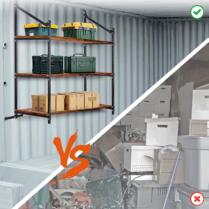 2 Pack Hanging Heavy duty Adjustable Shelf 56.5x22 Cargo Container Shelving units