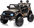 Garvee 12V Kids Ride On Truck Car with Remote Control - Electric Ride On Toys for Toddlers, Spring Suspension, 3 Speeds, LED Lights, Bluetooth Music & Parent Safety Brake
