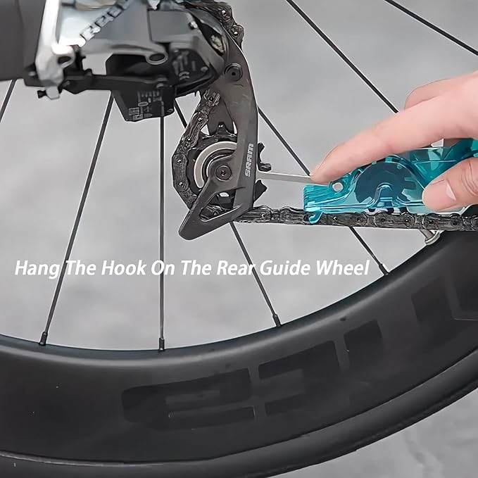 Bike Chain Cleaner,Multi functional chain cleaner Suitable for Mountain Bike, Road Bike,Bicycle Cleaning Brush Tool for Drivetrain(green)