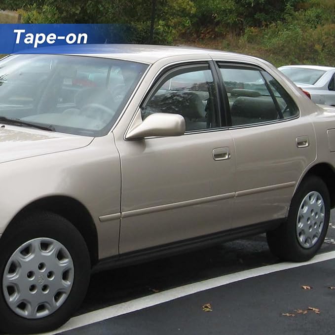 Window Visors Rain Guards Shield for 1992-1996 Toyota Camry, Out-Channel Window Vent Wind Deflectors Visors Shades for 92-96 Camry