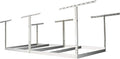 MonsterRax 4x8 Overhead Garage Storage Rack Frame Kit - Hanging Garage Ceiling Storage Rack System - (White, 24"-45")