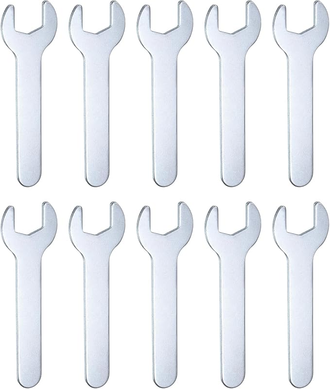 HARFINGTON 10pcs Small Wrench Open End Wrench 14x87x2mm Metric U-Shaped Single Open Ended Spanner Super Thin Small Flat Head Galvanizing Wrench for Automotive Repair Furniture Assembly