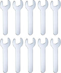 HARFINGTON 10pcs Small Wrench Open End Wrench 14x87x2mm Metric U-Shaped Single Open Ended Spanner Super Thin Small Flat Head Galvanizing Wrench for Automotive Repair Furniture Assembly