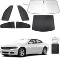 TINGLU Window Shades for Dodge Charger 2011-2023 Accessories Car Side Full Windows Cover Camping Rear Windshield Sun Shade Sun UV Rays Privacy Protection 6PCS