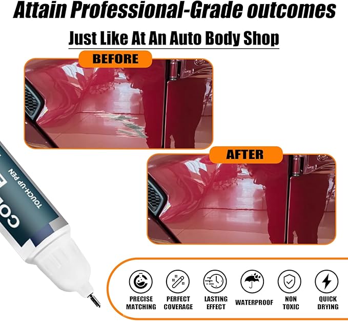 PRV/NRV Delmonico Red Velvet Red Pearl Touch Up Paint for Jeep, Car Paint Pen Scratch Repair Two-In-One Touch Up Paint, Premium Car Scratch Remover for Deep Scratches
